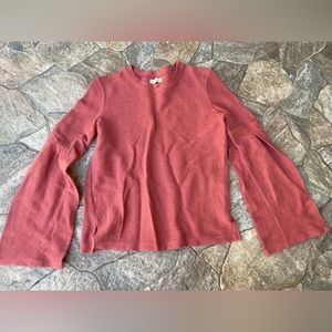 MADEWELL rose bell sleeve sweater